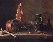 Jean Baptiste Simeon Chardin Uppige food with cook utensils Spain oil painting reproduction